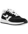 Steve Madden Women's Burst Lace-up Retro Jogger Sneakers In Black