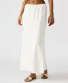 Steve Madden Cadi Linen Drawstring Waist Maxi Skirt In Animal Print