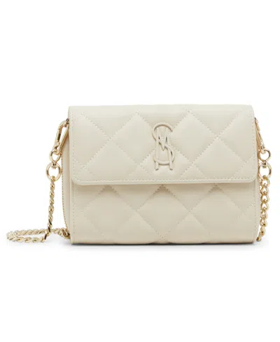 Steve Madden Women's Carina Quilted Crossbody Wallet In Ivory