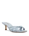 Steve Madden Cary Heeled Sandal In Light Blue Leather