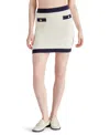 Steve Madden Casette Open Stitch Mini Sweater Skirt In Antique