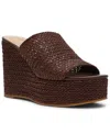 Steve Madden Women's Cassi Platform Wedge Slides In Brown