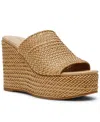 Steve Madden Women's Cassi Platform Wedge Slides In Gold