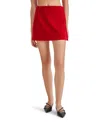 Steve Madden Women's Cindi Stretch Velvet Skirt In Red Velvet