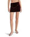 Steve Madden Cindi Velvet Miniskort In Wine