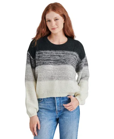 Steve Madden Women's Colette Striped Balloon-sleeve Sweater In Multi