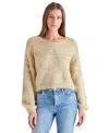 Steve Madden Women's Colette Striped Bubble-sleeve Sweater In Multi