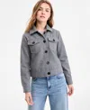 Steve Madden Women's Collared Button-front Jacket In Animal Print