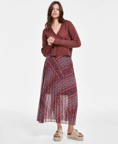 Steve Madden Women's Coppola Pleated Maxi Skirt In Multi