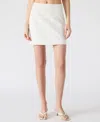 Steve Madden Women's Crissy Eyelet Patchwork Mini Skirt In White