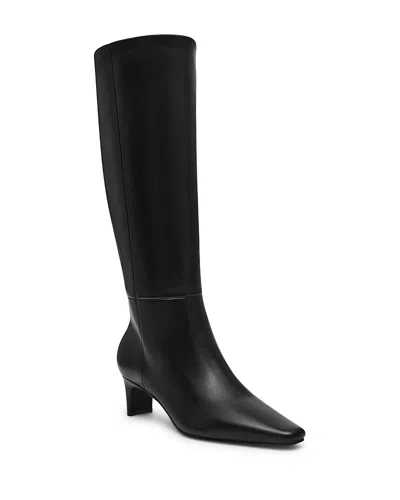 Steve Madden Dagne Knee High Boot In Black Leather