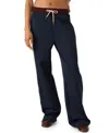 Steve Madden Daisy Side Stripe Wide Leg Pants In Blue