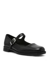 Steve Madden Women's Delancy Mary Jane Loafer Flats In Black Leather