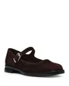 Steve Madden Delancy Brown Suede Leather Mary Janes In Brown Suede