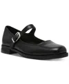 Steve Madden Women's Delancy Mary Jane Loafer Flats In Black Leather