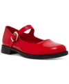 Steve Madden Delancy Mary Jane Flat In Red Leather