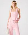 Steve Madden Women's Denim Peplum Top
