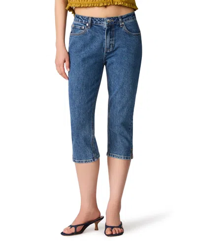 Steve Madden Women's Devan Low-rise Slim-fit Capri Jeans In Blue