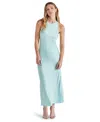 Steve Madden Diane Racerback Satin Maxi Dress In Lapis