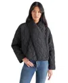 Steve Madden Women's Diarine Scarf Quilted Jacket In Black