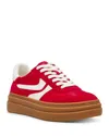 Steve Madden Women's Dodge Triple Platform Lace-up Sneakers In Red Multi