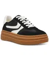 Steve Madden Women's Dodge Triple Platform Lace-up Sneakers In Black,white Multi