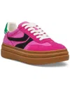 Steve Madden Women's Dodge Triple Platform Lace-up Sneakers In Pink Multi