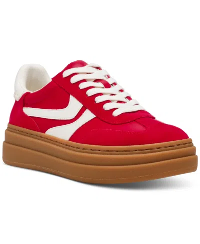 STEVE MADDEN WOMEN'S DODGE TRIPLE PLATFORM LACE-UP SNEAKERS