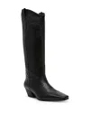 Steve Madden Dollie Western Boot In Black Leather