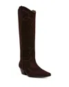 Steve Madden Women's Dollie Tall Western Boots In Brown Suede