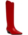 Steve Madden Dollie Western Boot In Red Leather