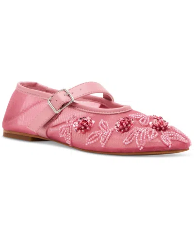 Steve Madden Dreaming Mary Jane Flat In Pink Floral