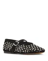Steve Madden Dreaming Mary Jane Flat In Black With Stud
