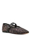 Steve Madden Women's Dreaming Mesh Mary Jane Flats In Leopard Mesh