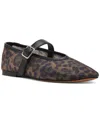 Steve Madden Women's Dreaming Mesh Mary Jane Flats In Leopard Mesh
