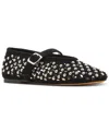 Steve Madden Dreaming Mary Jane Flat In Black,silver Multi