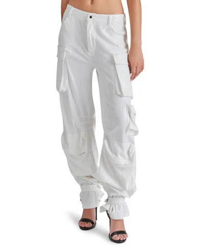 Steve Madden Duo Cargo Jeans In Light Blue In White