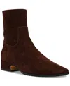 Steve Madden Dusty Bootie In Chocolate Brown Suede