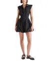 Steve Madden Gale Bubble Hem Mini Dress In Black