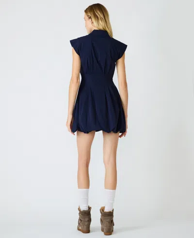 Steve Madden Women's Dyanne Bubble-hem Mini Dress In Blue