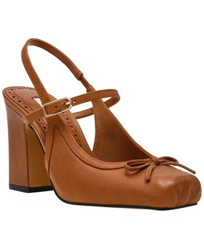 Steve Madden Women's Elanie Slingback Block Heel Ballet Pumps In Brown