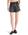 Steve Madden Elare Denim Shorts In Faded Black