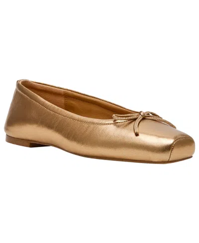 Steve Madden Women's Eleve Square Toe Ballet Flats In Gold