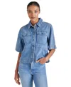 Steve Madden Eliana Denim Shirt In Medium Blue