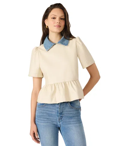 Steve Madden Women's Emeline Collar Top In Brown