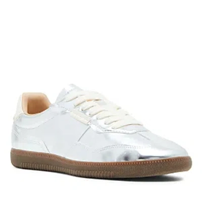 Steve Madden Women's Emporia Lace Up Low Top Trainers In Silver
