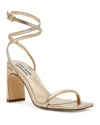 Steve Madden Eryka Ankle Strap Sandal In Gold Leather