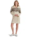 Steve Madden Women's Essa Half-zip Sweater Dress In Black Multi