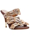 Steve Madden Women's Farra Strappy Western Buckled High-heel Dress Mules In Neutral