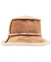 Steve Madden Women's Faux-shearling Bucket Hat In Tan